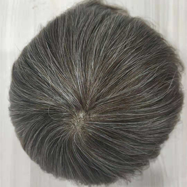 Human Hair Toupee For Men Full Lace Swiss Best Lace Durable Soft Mens Wig   LM458